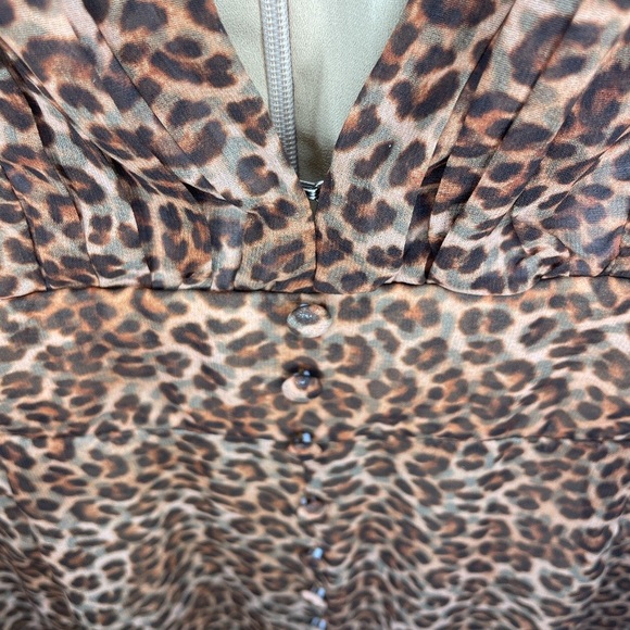 NWT JAUS Leopard Print Midi Dress Size M / 6 - Picture 7 of 7